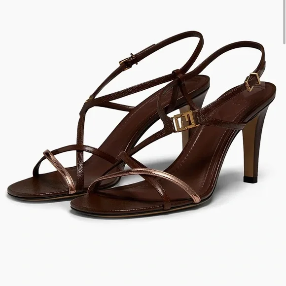 Fendi brown heels sandals